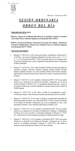 Orden del Día 17/08/2016 - Junta Municipal de Asunción