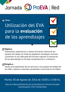 Utilización del EVA para la evaluación de los aprendizajes
