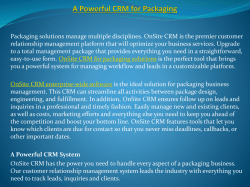 A Powerful CRM for Packaging