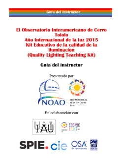 Guía del instructor - National Optical Astronomy Observatory
