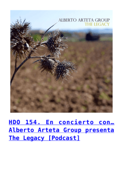 Alberto Arteta Group presenta The Legacy [Podcast]