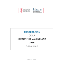 comercio exterior de la comunitat valenciana en 2016