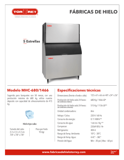 Ficha tecnica MHC-680 - Fabricas de hielo Torrey