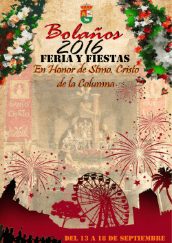 Feria y Fiestas 2016 en honor al Santísimo Cristo de la Columna