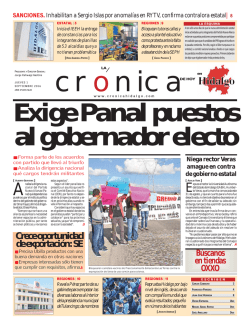 jueves 1 de septiembre - La Crónica de Hoy en Hidalgo
