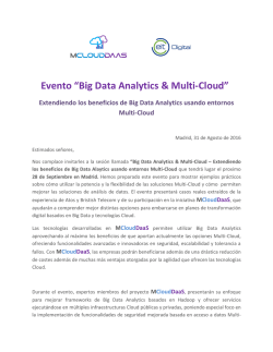 Big Data Analytics and MultiCloud