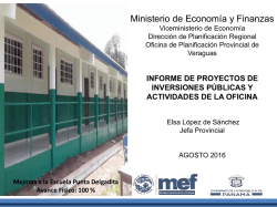 Veraguas - Informe de Actividades (metas y logros, Agosto 2016)