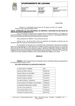 decreto provisional - Ayuntamiento de Laviana