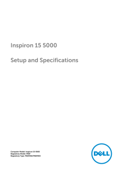Inspiron 15 5000 Setup and Specifications