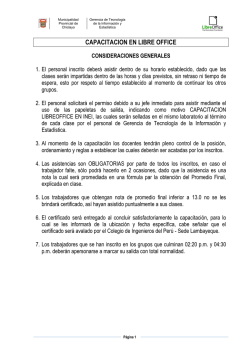 capacitacion en libre office - Municipalidad Provincial de Chiclayo