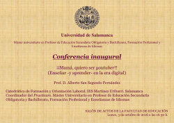 Cartel de la Conferencia Inaugural del 3 de Octubre de 2016