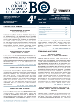 seccion - Boletín Oficial - Gobierno de la Provincia de Córdoba