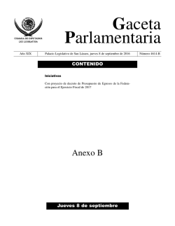 Anexo B - Gaceta Parlamentaria, Cámara de Diputados