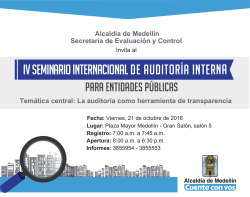 Invitación IVSeminario Internacional de Auditoría Interna para