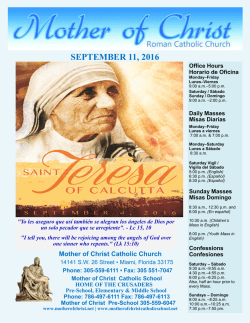 september 11, 2016 - Mother of Christ Catholic Church in Miami