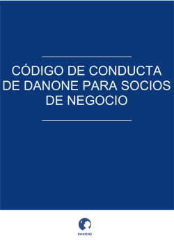 CÓDIGO DE CONDUCTA DE DANONE PARA SOCIOS DE NEGOCIO