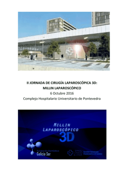 II JORNADA DE CIRUGÍA LAPAROSCÓPICA 3D