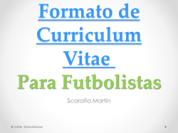 Formato de Curriculum Vitae Para Futbolistas