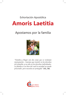 Amoris Laetitia - Centro Biblico Verbo Divino