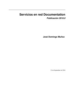 Servicios en red Documentation