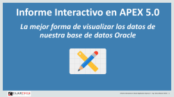 Informes Interactivos en Oracle APEX 5.0