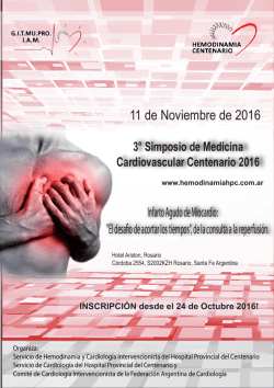 3° Simposio de Medicina Cardiovascular Centenario 2016.
