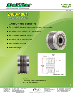 CLUTCH PULLEY ...ABOUT THE BENEFITS