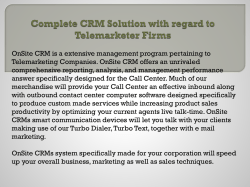 Complete CRM Solution with regard to Telemarketer Firms