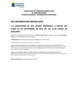 afg información importante - Universidad de Valparaíso