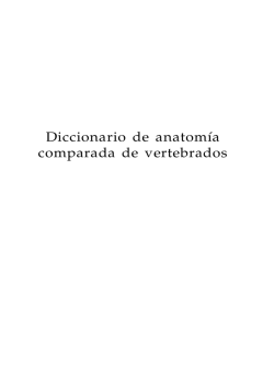 Diccionario de Anatomia Comparada De