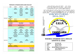 circular informativa inicio - CEIP Punta Larga 38010876 (Candelaria)