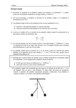 TP 10 Oscilaciones - Péndulos simple y físico