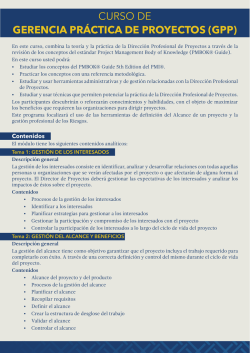 curso de gerencia práctica de proyectos (gpp) - La Paz