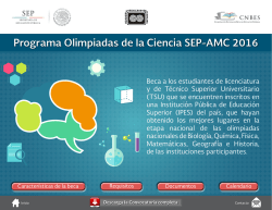 Programa Olimpiadas de la Ciencia SEP-AMC 2016