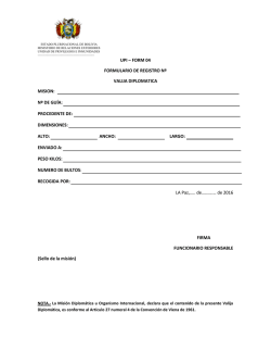 upi – form 04 formulario de registro nº valija diplomatica mision
