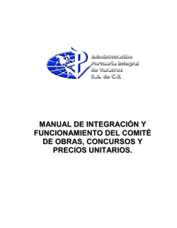 manual de integración y funcionamiento del comité de obras