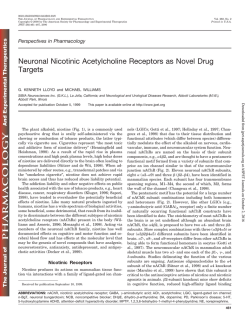 Neuronal Nicotinic Acetylcholine Receptors as Novel Drug Targets