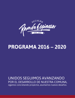 PROGRAMA 2016 – 2020