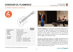 conocer el flamenco - Encarte Producciones