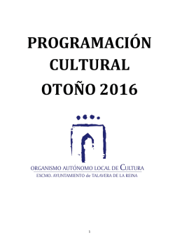 programación cultural otoño 2016