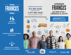 Cursos de francés GRATUITOS para las personas inmigrantes habla