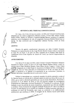 SENTENCIA DEL TRIBUNAL CONSTITUCIONAL En Lima, a los 6