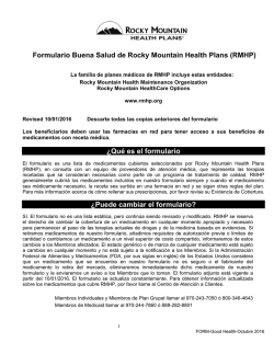Español - Rocky Mountain Health Plans