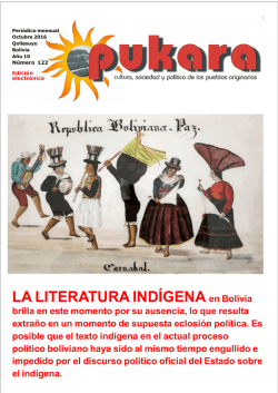 LA LITERATURA INDÍGENA en Bolivia