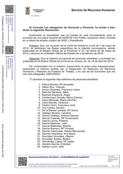 Admitidos - Ayuntamiento de Albacete
