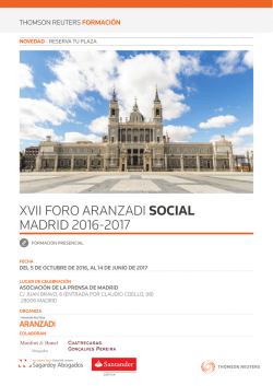 XVII FORO ARANZADI SOCIAL MADRID 2016-2017