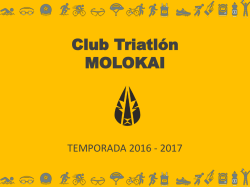 Descarga la presentación - Club de Triatlón MOLOKAI