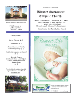 Bulletins - Blessed Sacrament Catholic Church