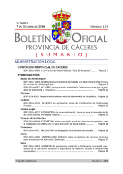 B.O.P. nº 194 - Diputación de Cáceres