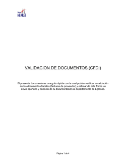 VALIDACION DE DOCUMENTOS (CFDI)